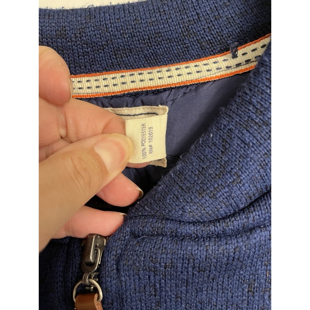 Navy Blue Bomber Jacket With Bear Patch - image 6